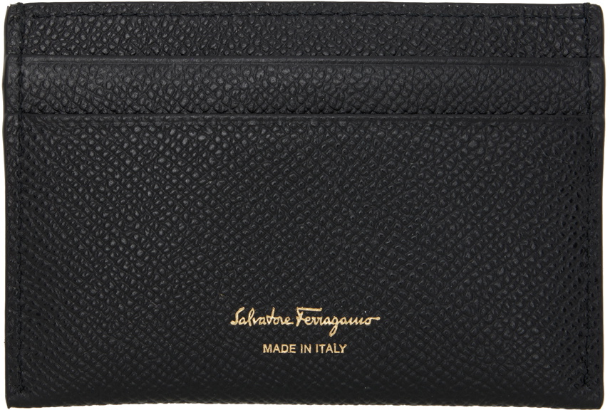 Ferragamo Black Gancini Card Holder
