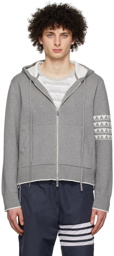 Thom Browne Grey Hector & 4-Bar Hoodie