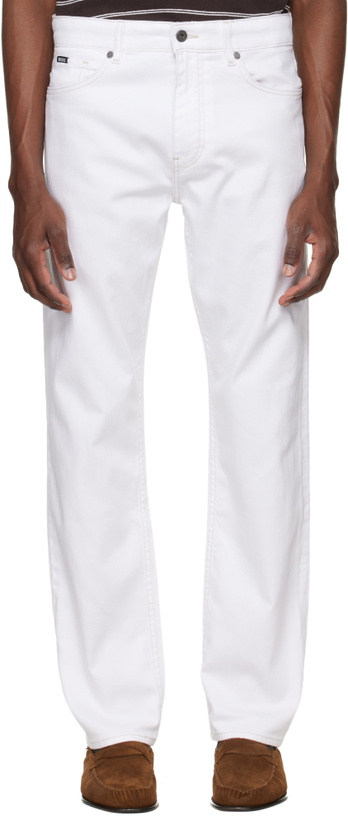 Photo: BOSS White Five-Pocket Stretch Jeans