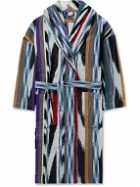 Missoni Home - Cotton-Terry Jacquard Hooded Robe - Blue