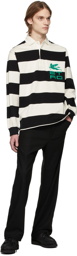 Etro Black & White Stripe Polo