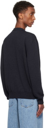 Y/Project Navy Pinched Logo Sweater