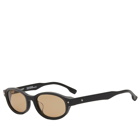 Bonnie Clyde Roller Coaster Sunglasses in Black/Brown 