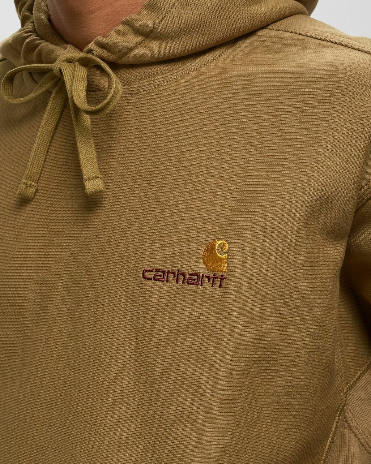 Carhartt Wip Hooded American Script Sweat Brown Hoodies Carhartt WIP