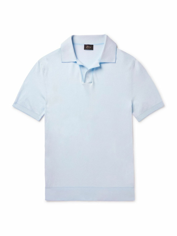 Photo: Brioni - Cotton Polo Shirt - Blue