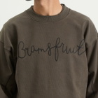 Bram's Fruit Men's Garden Hose Chain Stitch Crewneck Sweatshirt in Solid Charcoal
