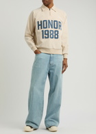 Honor The Gift 1988 Logo Quarter-zip Jersey Sweatshirt Cream