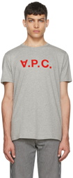 A.P.C. Gray Cotton T-Shirt