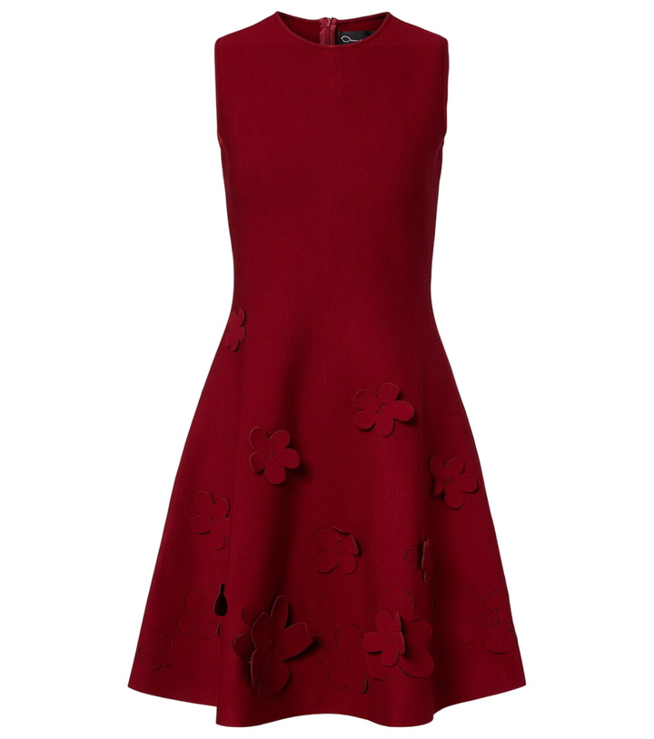 Photo: Oscar de la Renta Floral knitted minidress