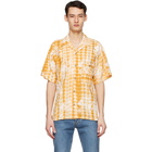 Andersson Bell Yellow and White Tie-Dyed Embroidery Shirt