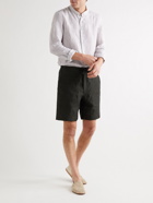RICHARD JAMES - Slim-Fit Linen Drawstring Shorts - Green