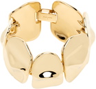Acne Studios Gold Brass Croco Scale Bracelet