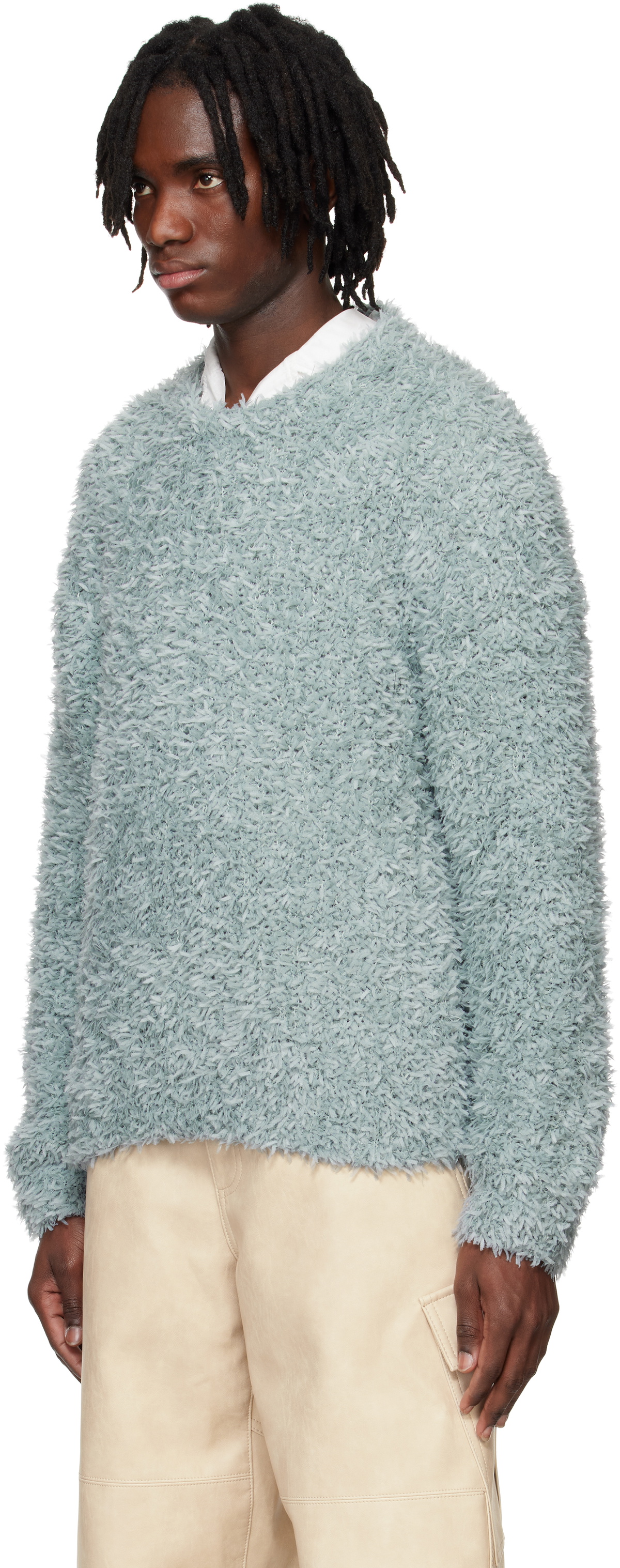 System Blue Fluffy Sweater