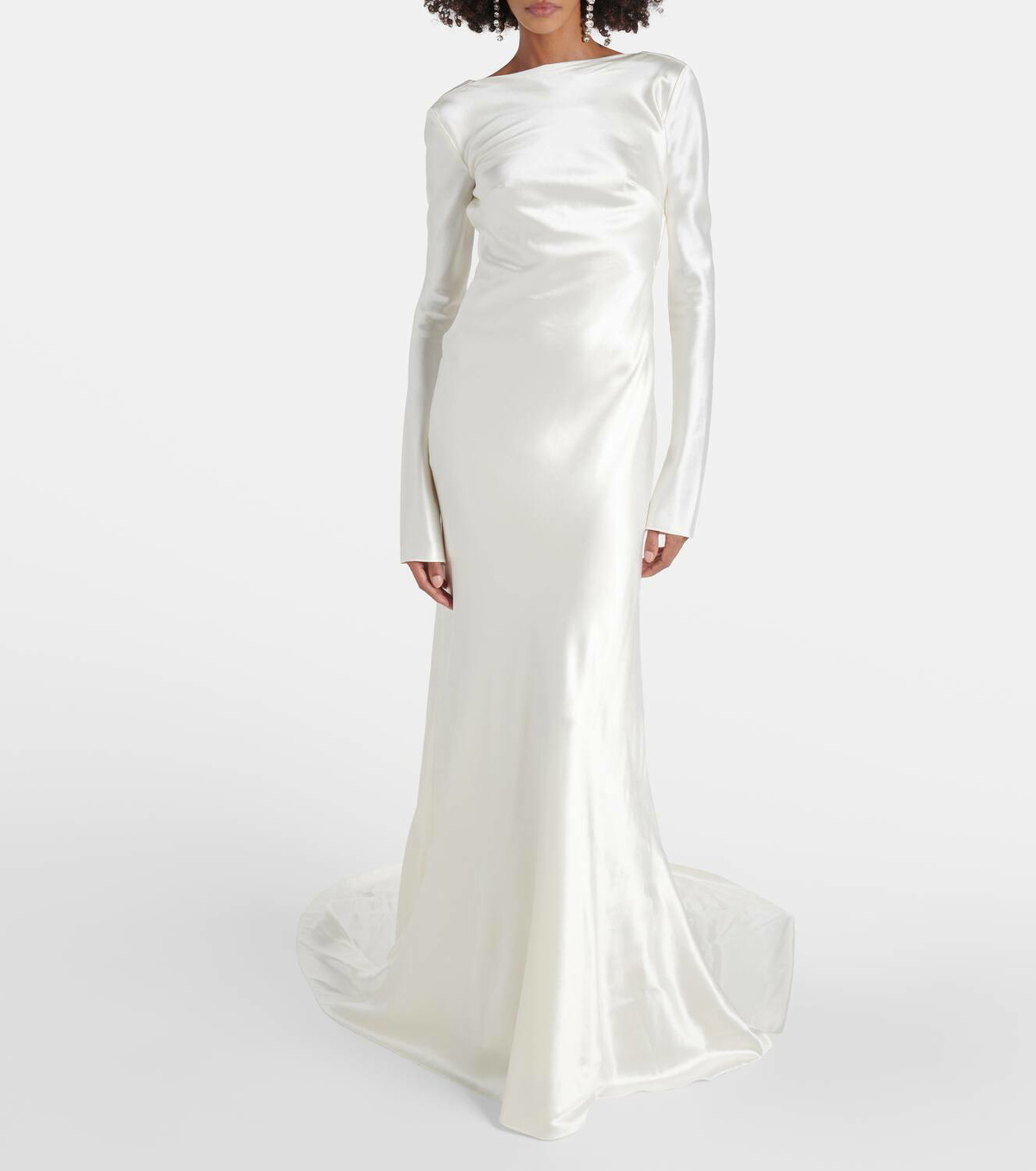 Danielle Frankel Bridal Simone wool and silk satin gown