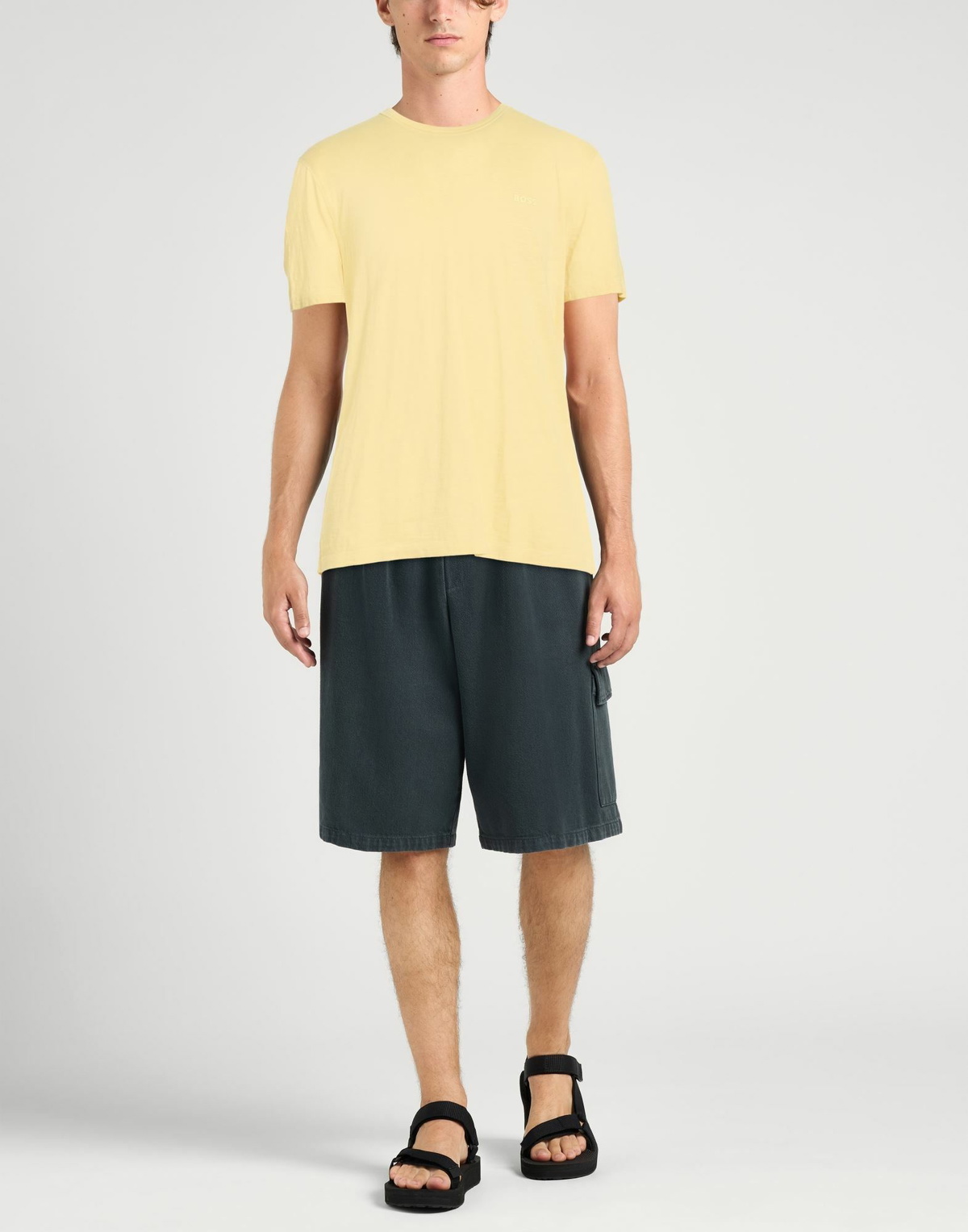 Boss Mens T-shirt in Yellow