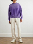 Barena - Garment-Dyed Cotton-Jersey Sweatshirt - Purple