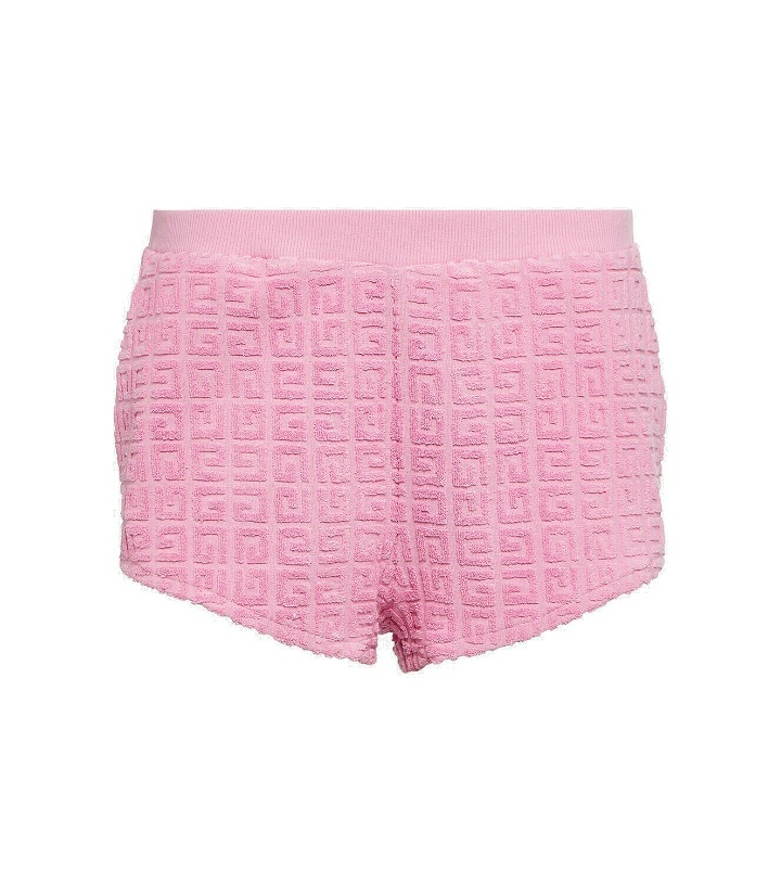 Photo: Givenchy 4G cotton-blend terry shorts