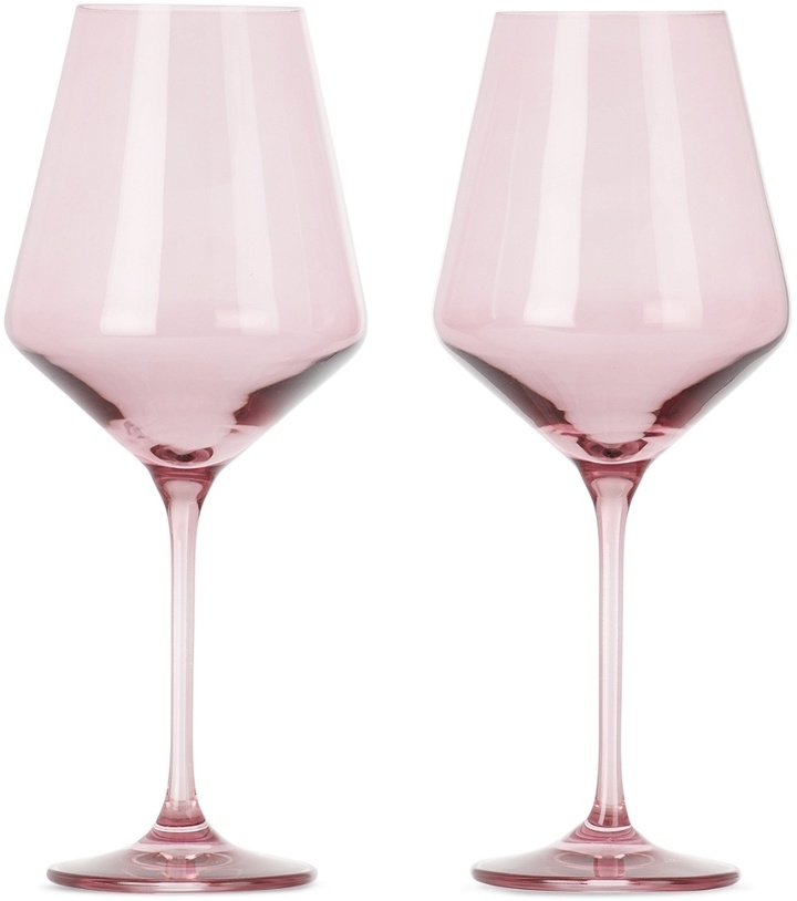 Photo: Estelle Colored Glass Pink Wine Glasses, 16.5 oz