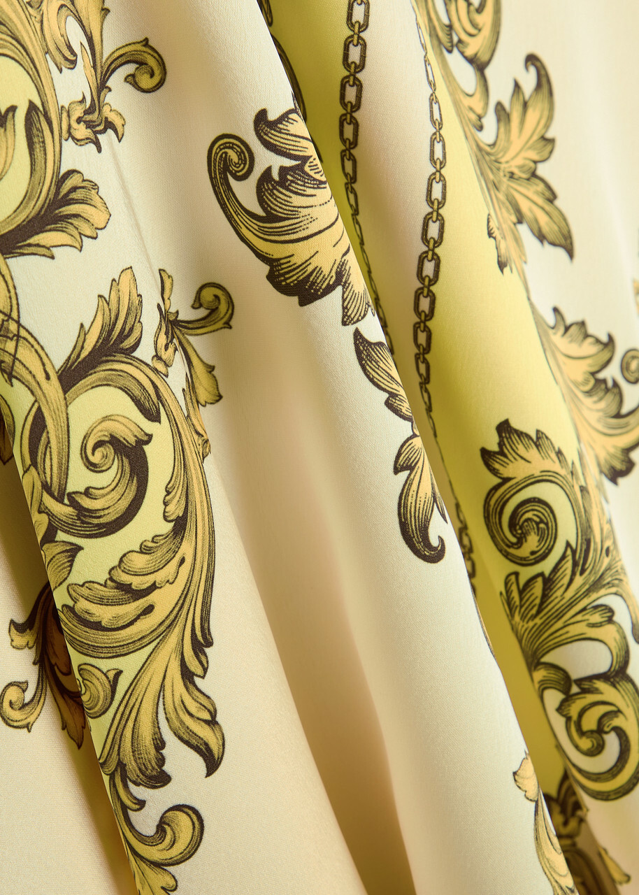 Alice + Olivia Davina Asymmetric Satin Midi Skirt Yellow
