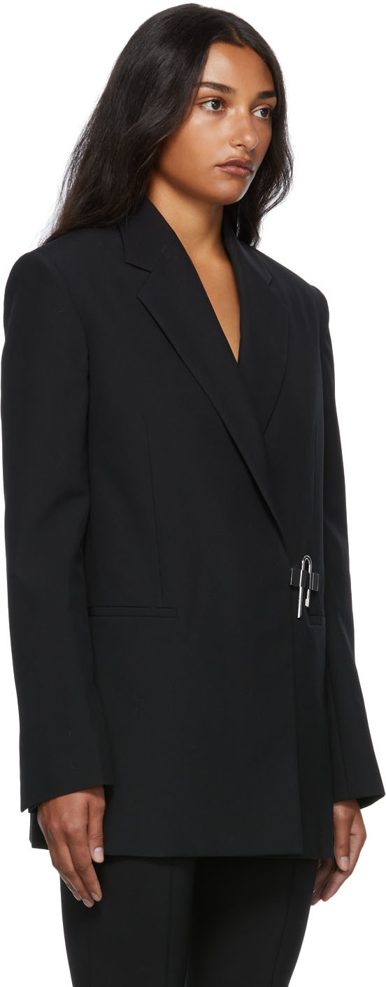 Givenchy Black Structured Padlock Blazer Givenchy