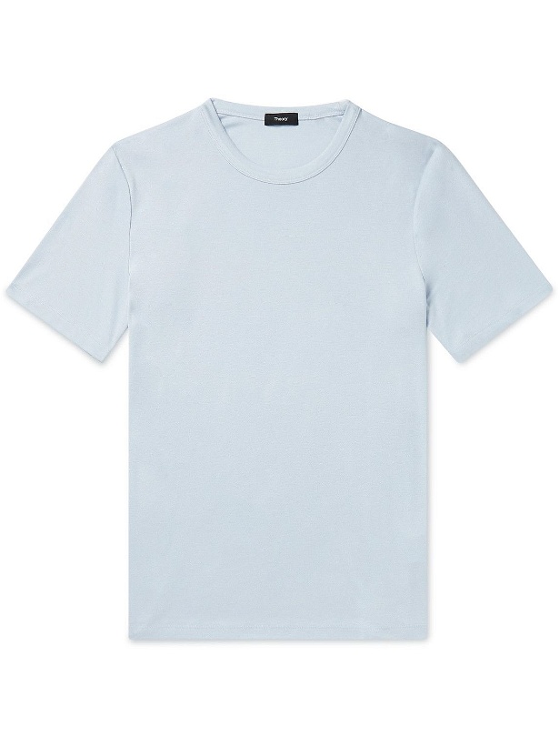 Photo: Theory - Essential Modal-Blend Jersey T-Shirt - Blue