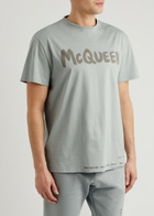 Alexander Mcqueen Logo-print Cotton T-shirt Grey