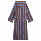 Tekla Fabrics Terry Hooded Bathrobe in Chestnut Stripes