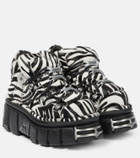 Vetements - x New Rock zebra-print calf-hair platform sneakers
