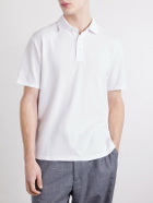 Altea - Greg Cotton-Blend Piqué Polo Shirt - White