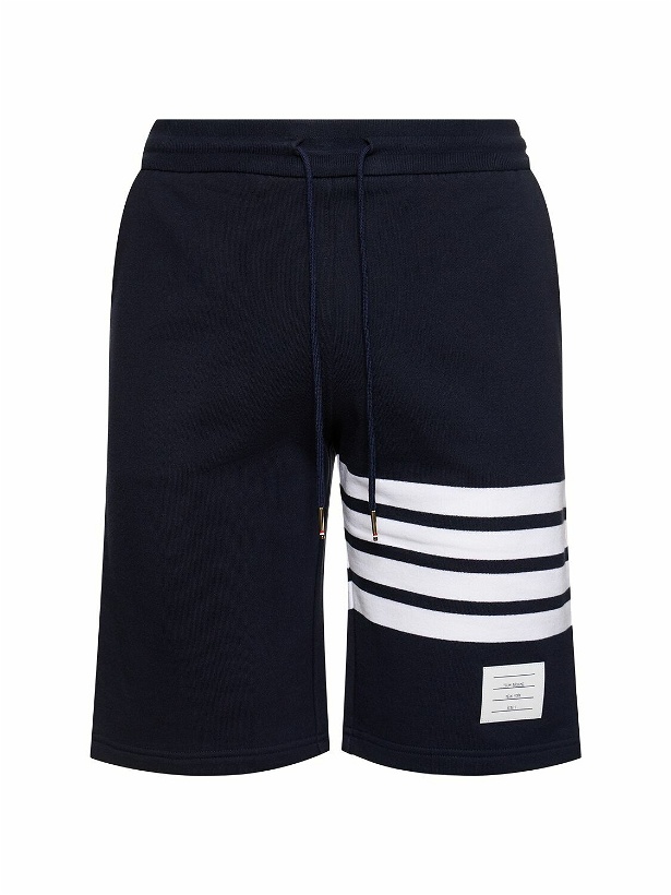 Photo: THOM BROWNE - Classic Cotton Shorts W/ Logo Stripes