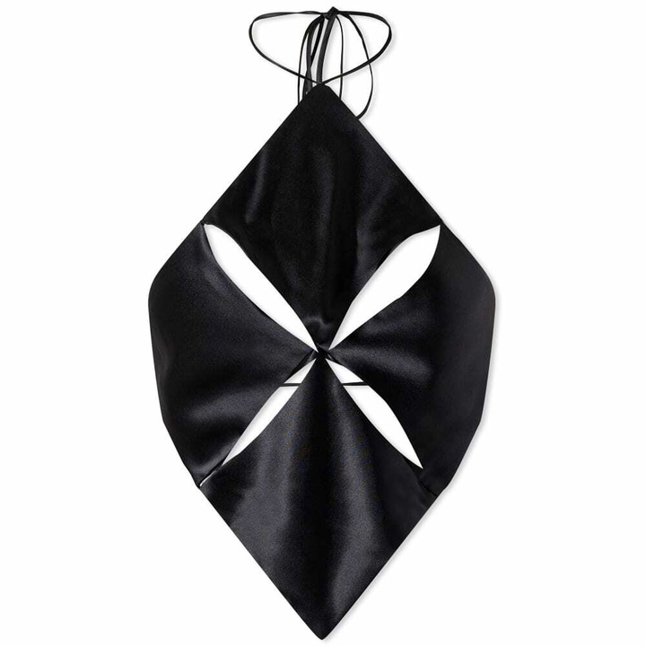 Photo: Mother of All Women's Carmen Cut Out Crop Top in Black
