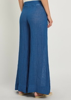 Lisa Marie Fernandez Wide-leg Linen-blend Trousers Blue