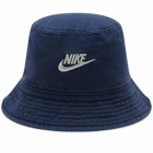 Nike Men's Washed Bucket Hat in Midnight Navy/Light Silver