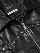 Enfants Riches Déprimés - Studded Embroidered Leather Jacket - Black