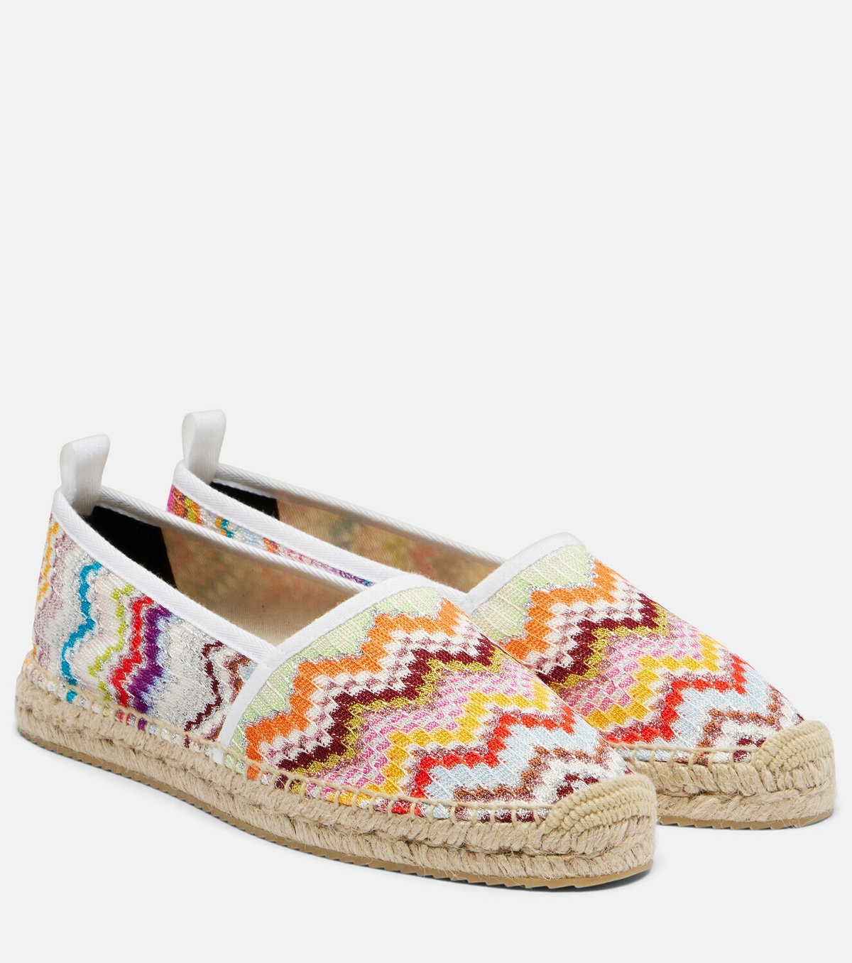 Missoni Elle Zigzag lamé espadrilles