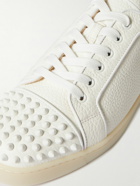 Christian Louboutin - Louis Junior Spikes Cap-Toe Full-Grain Leather Sneakers - White