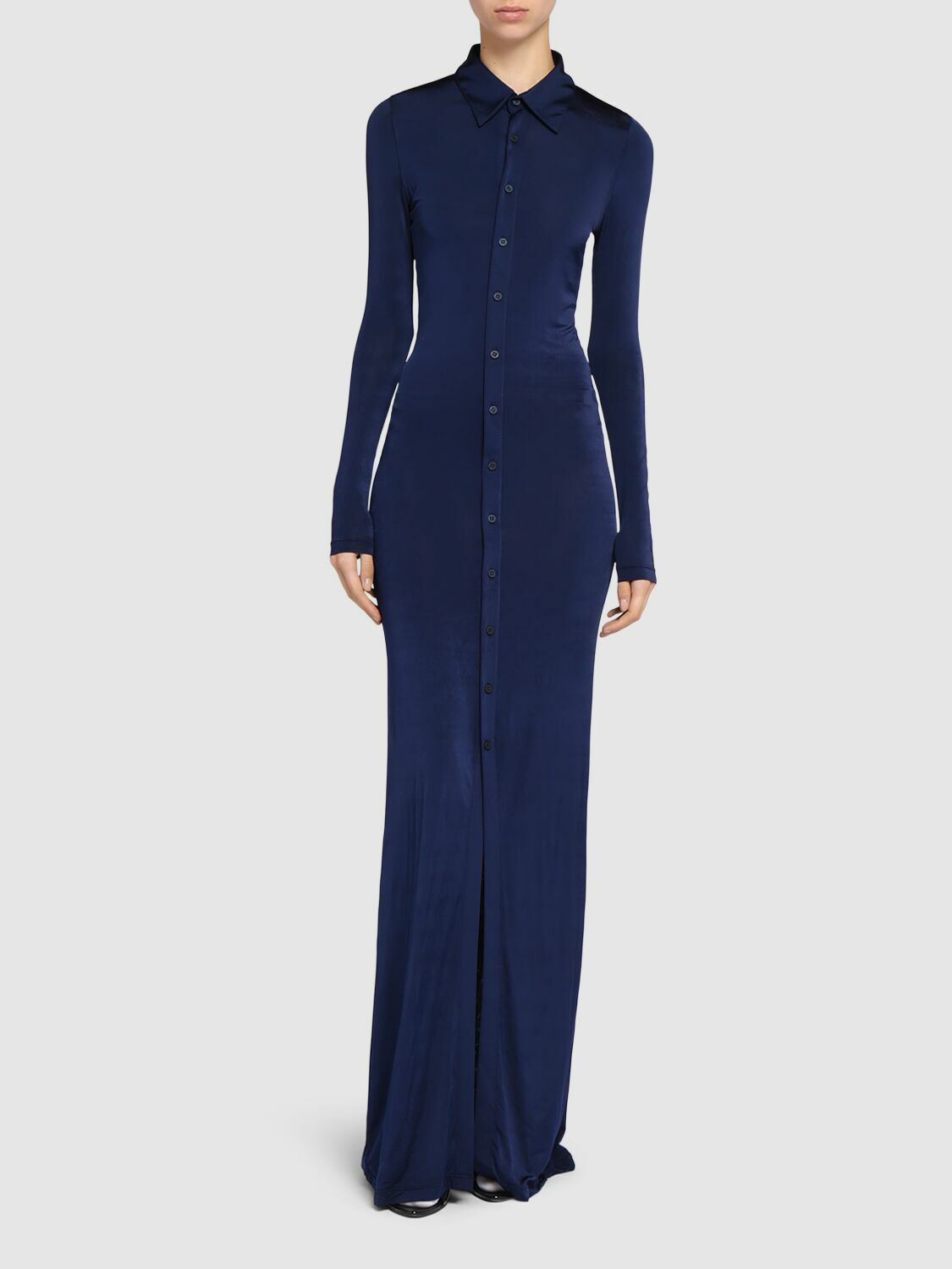 【国内発送】BALENCIAGA STRETCH VISCOSE DRESS BALENCIAGA Stretch Fluid Jersey Maxi Dress Balenciaga