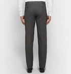 Canali - Dark-Grey Slim-Fit Donegal Wool and Silk-Blend Trousers - Men - Dark gray