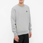 Nike Men's Multi Swoosh Crew Sweat in Dark Grey Heather