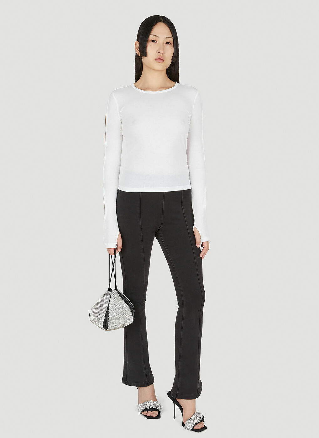 Shop Alexander Wang 2023-24FW Plain Logo Leggings Pants (1KC3234024 001) by  GroundGabrielle | BUYMA