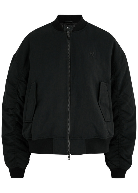 Photo: Represent Subway Logo-embroidered Nylon Bomber Jacket Black
