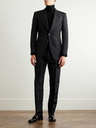 TOM FORD - Atticus Slim-Fit Metallic Gabardine Tuxedo Jacket - Black