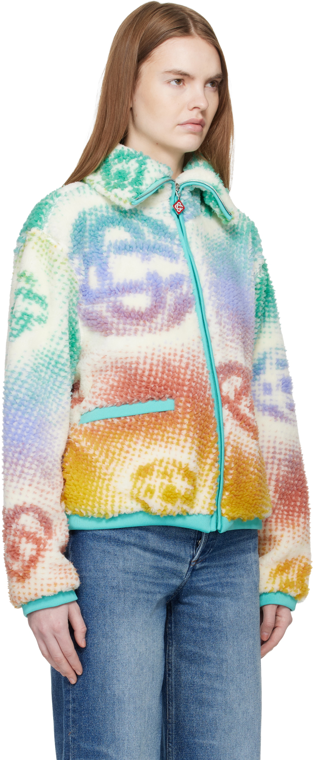 Casablanca Multicolor Monogram Fleece Jacket