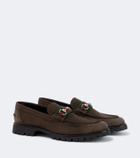 Gucci Horsebit suede loafers