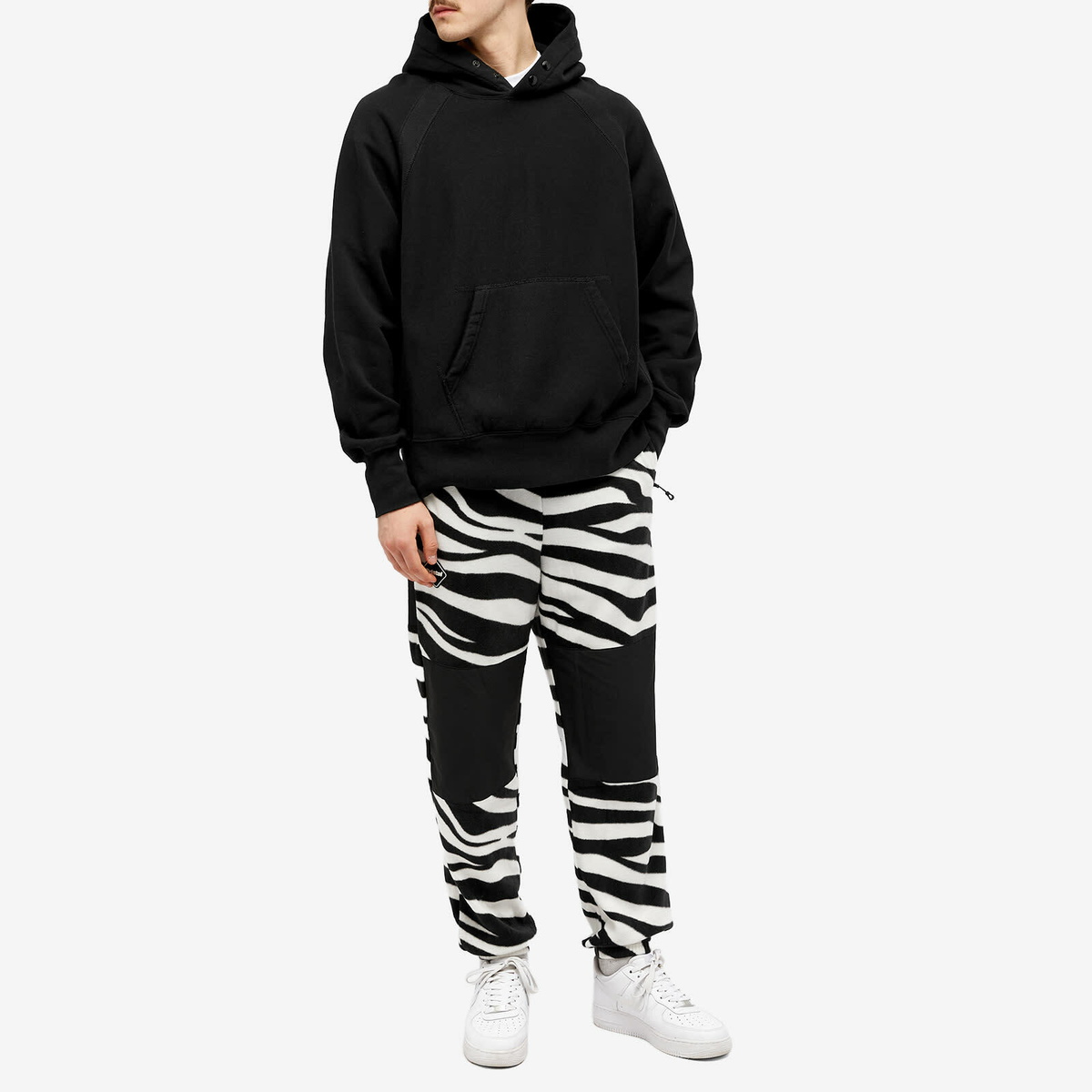 F.C. Real Bristol Men's Zebra Fleece Pants in Black F.C. Real Bristol