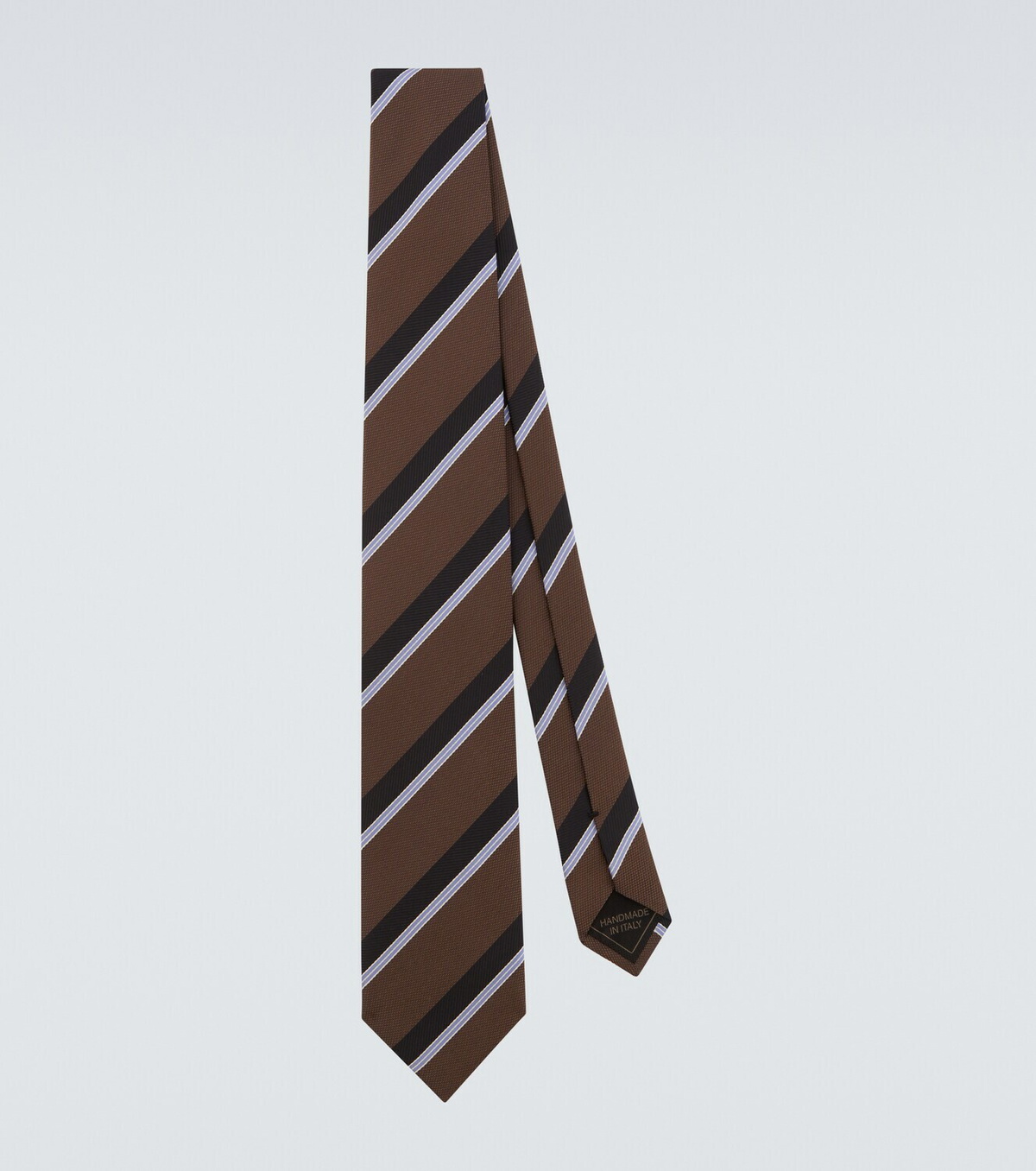 Brioni Striped silk jacquard tie