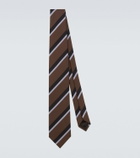 Brioni Striped silk jacquard tie