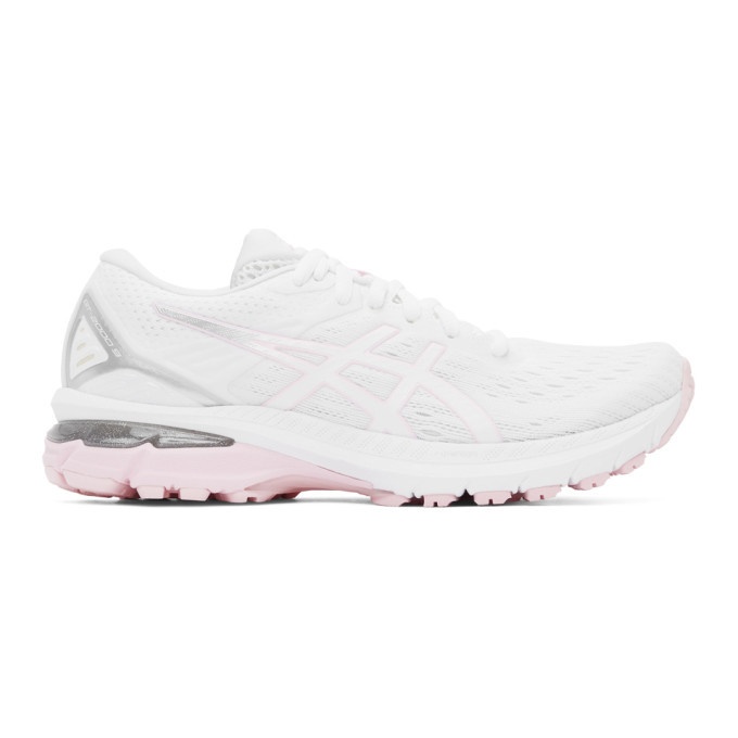 Photo: Asics White and Pink GT-2000 9 Sneakers