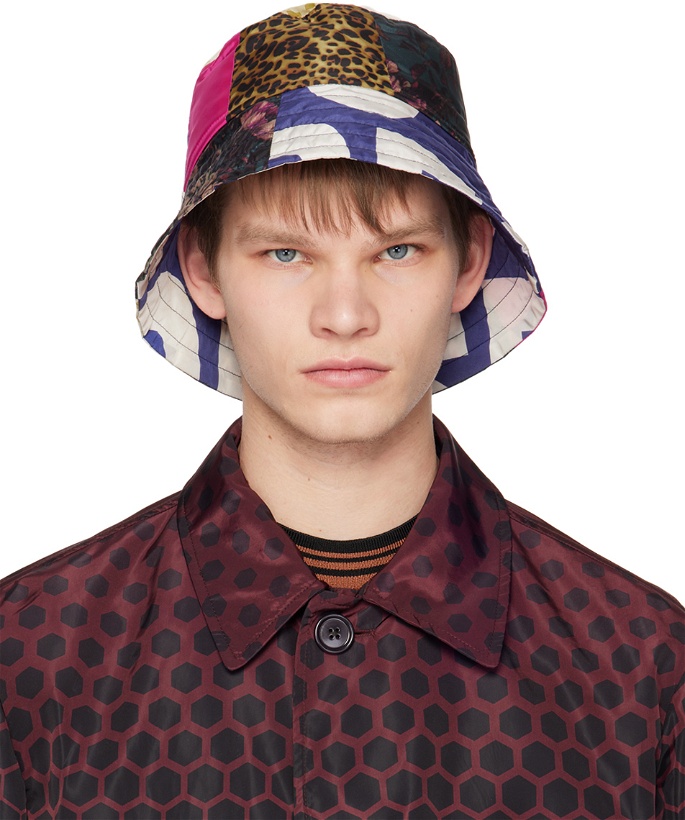 Photo: Dries Van Noten Multicolor Patchwork Bucket Hat