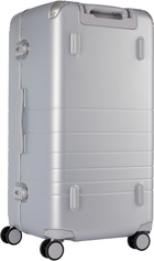Monos Silver Hybrid Trunk Suitcase